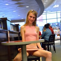 Risky nude public exposure of teenager schoolgirl Sharlotte