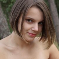 Cute little slightly chubby girl naked nudist