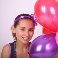 Cute balloon girl