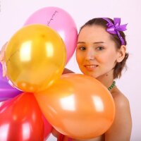 Cute balloon girl