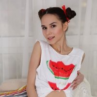 Cute and young sparkling girl nude