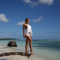 Perfect beach babe natural breasts