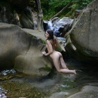 Cute freckled little nudist girl